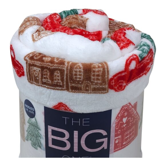 The Big One Oversized Plush Throw Blanket Holiday Design 5' x 6' Tawny Brown - Picture 5 of 10